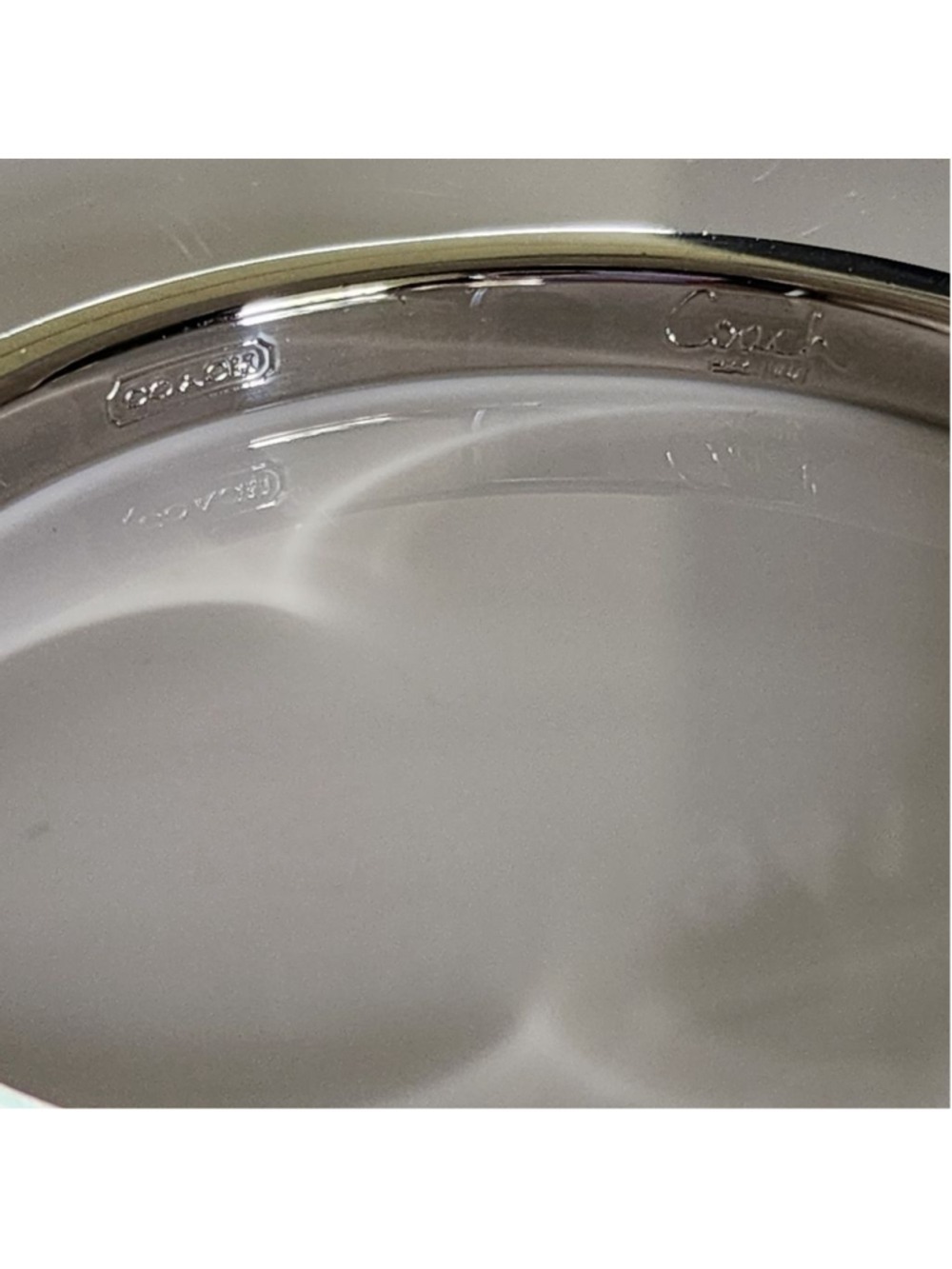NWOT Coach Silver Bangle - Picture 5 of 8